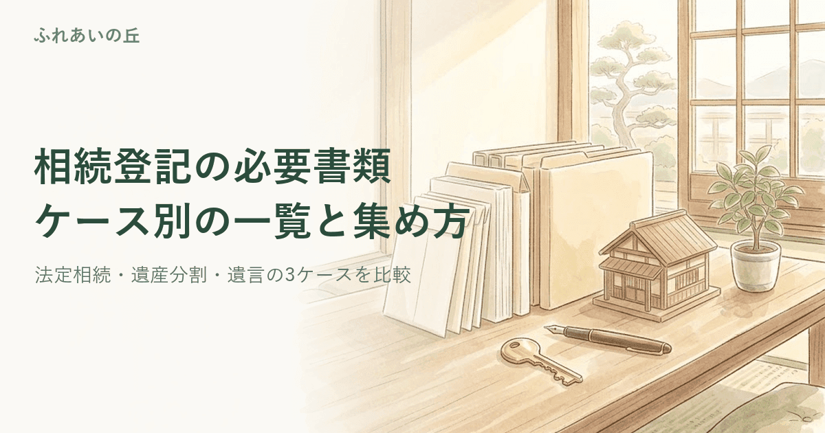 相続登記の必要書類|ケース別の一覧と集め