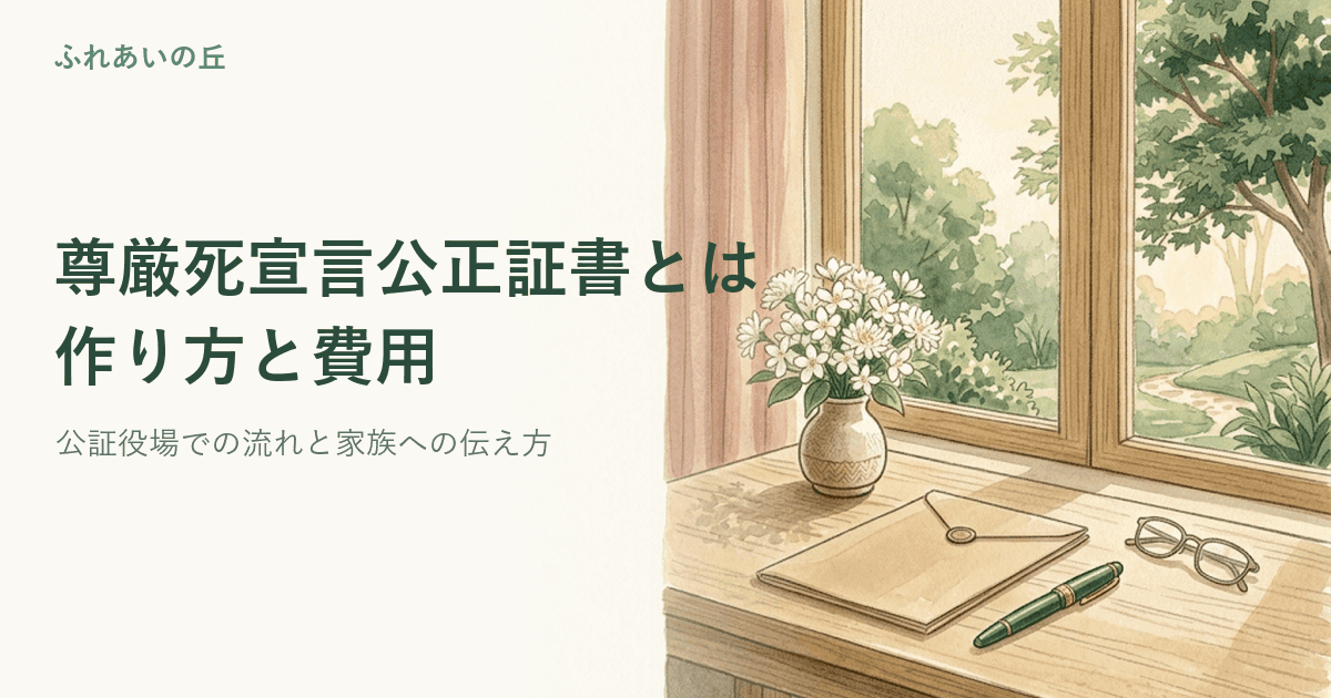 尊厳死宣言公正証書とは|作り方と費用